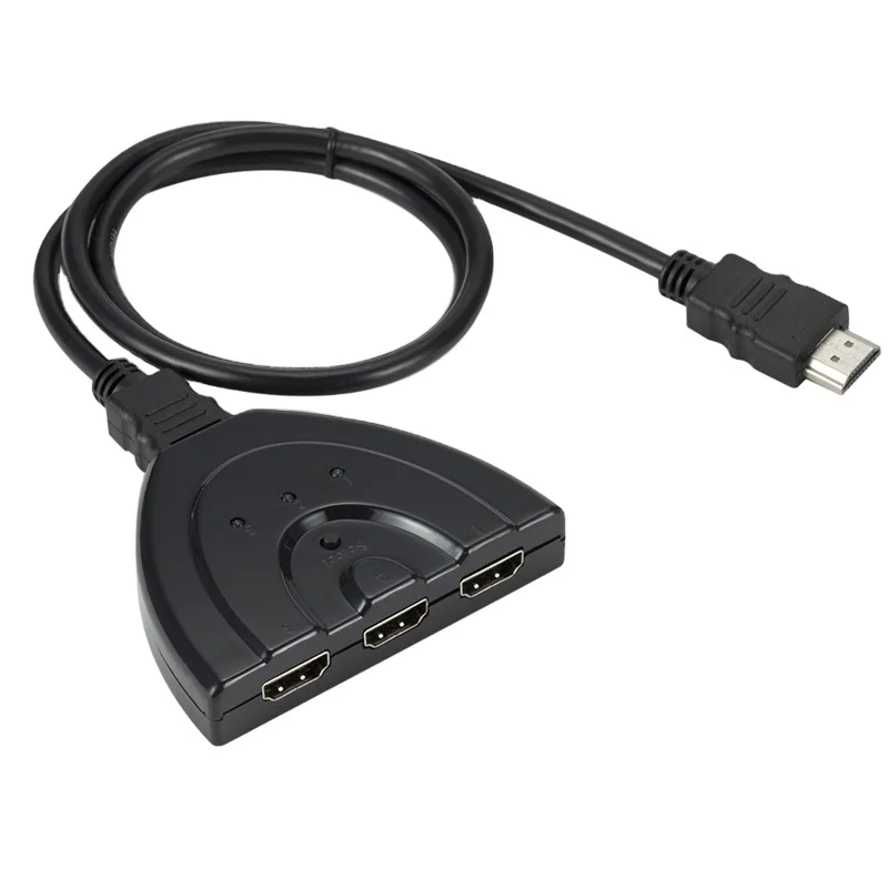 HDMI switcher  Pigtail Video 3 Port 1080P 3D Auto HDMI switch 3x1 HDMI switcher box for Xbox DVD HDTV