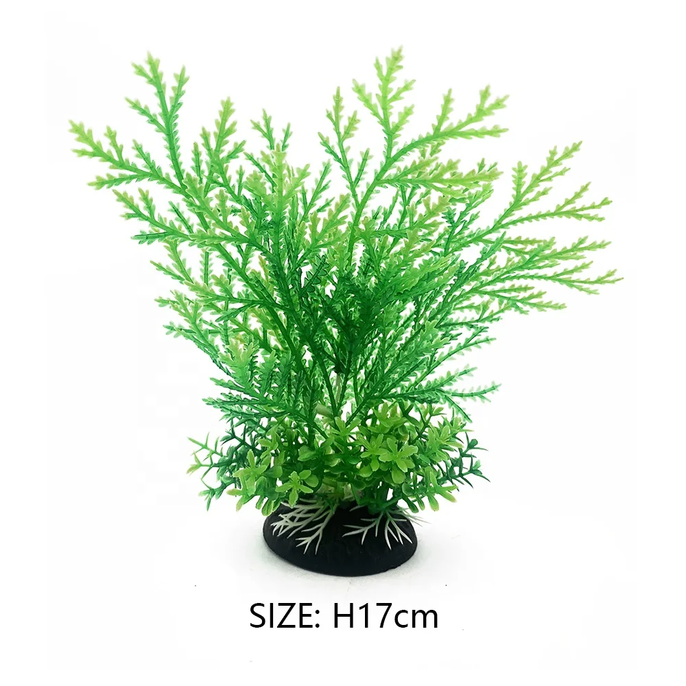 Aquarium Decorations Plants Plastic Nature Plant, Fish Tank Plant Decor [4.5 Inch]