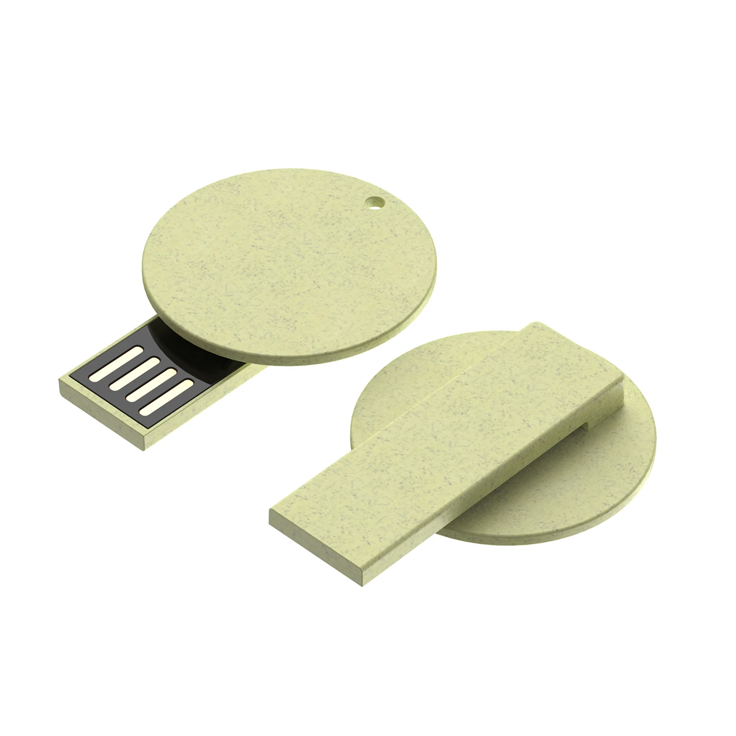 China supplier  Super slim custom logo promotion wooden round Paper Clip 2gb 4gb 8gb usb 2.0 card flash drive