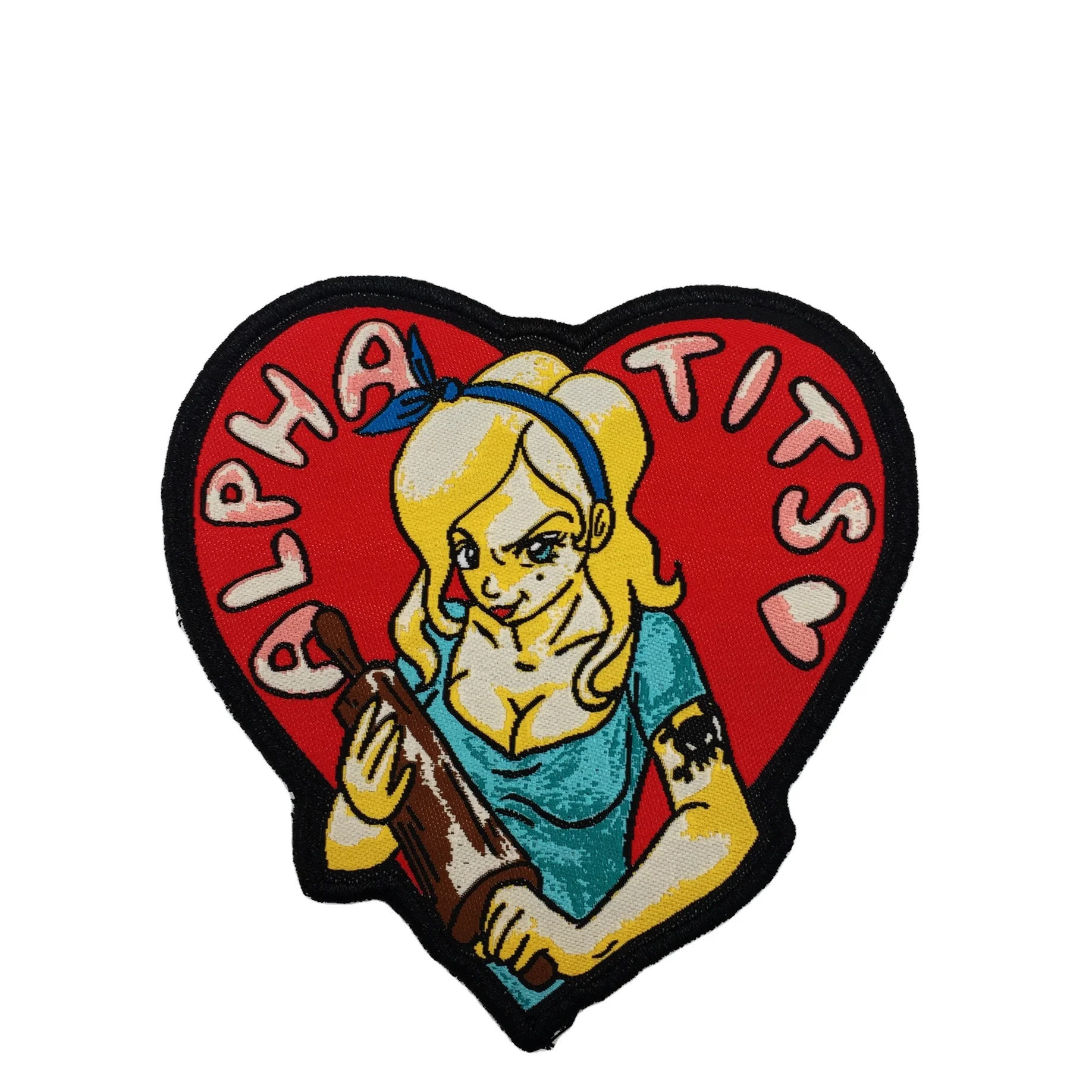 Factory direct hand-sewn woven label fabric patch wind woven label clothing decoration fabric patch