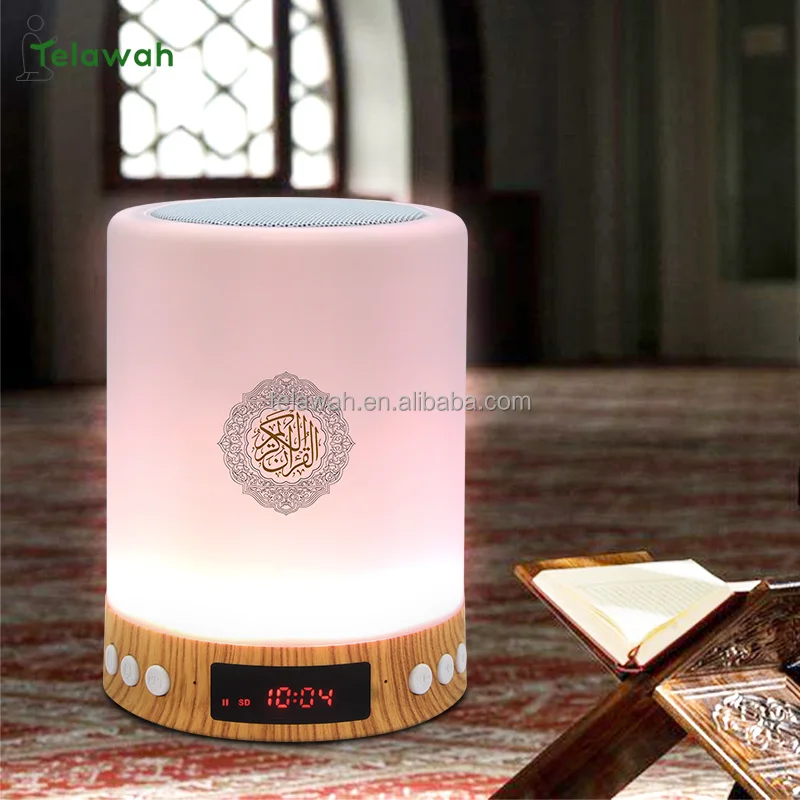 Оптовая продажа часы Telwah со светодиодной лампой в виде священного ислама мусульманского язана цифровой проигрыватель Корана динамик для детей