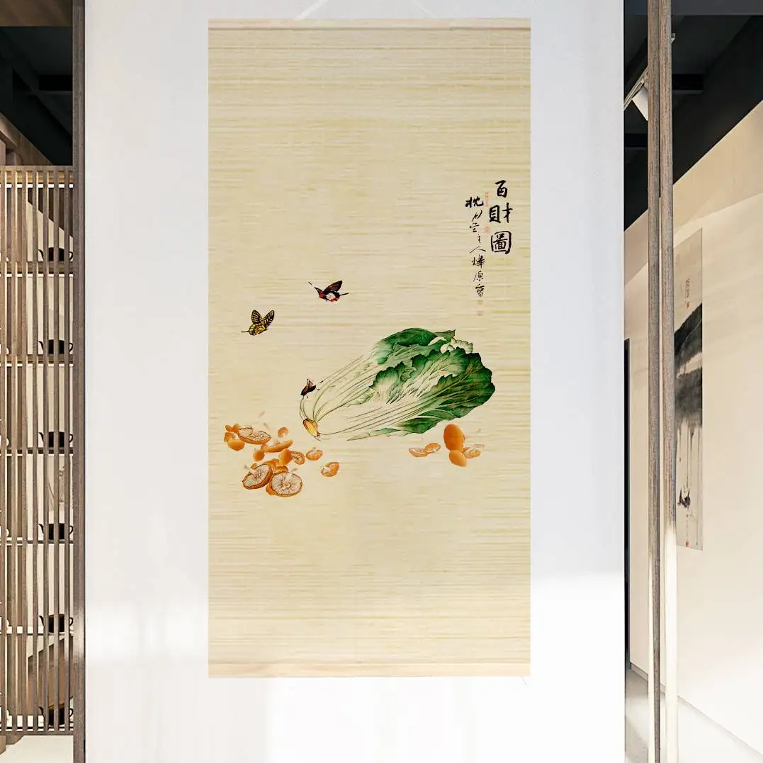 Great quality 60*120cm art decor printed bamboo wall hanging paintings for decoration