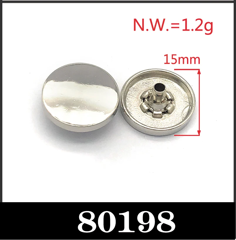 High quality women clothing 18mm 22mm 25mm Round Custom logo design stock metal snap buttons for clothing