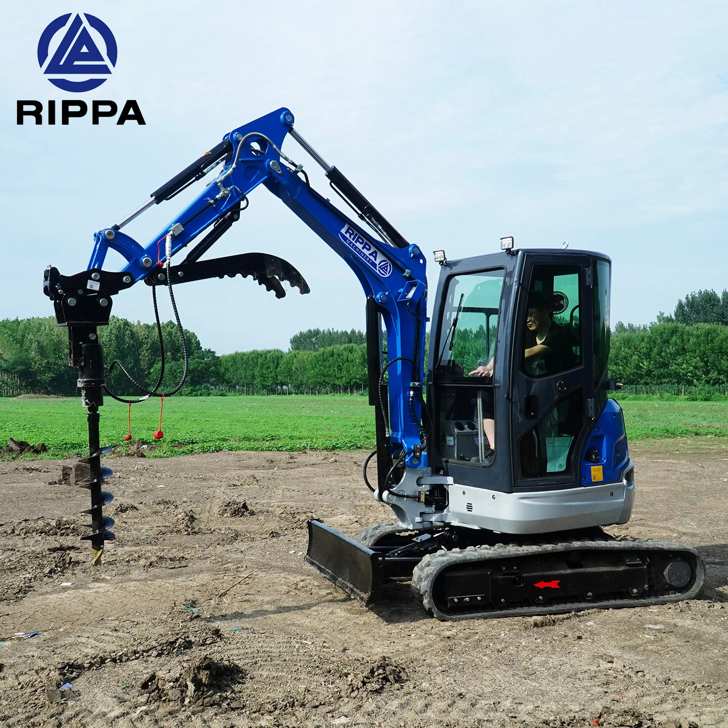 China Rippa Mini Excavator 3 Ton Epa Kubota Engine Crawler Digger Widely Used Mini Excavator Machine With Attachments