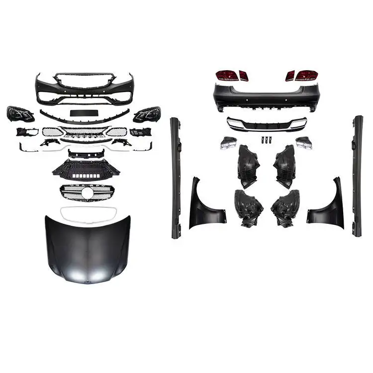 W212 Body kit for Mercedes Benz E CLASS E63 W212 Old Upgrade to New AMG bodykit front Bumper rear bumper Side Skirt