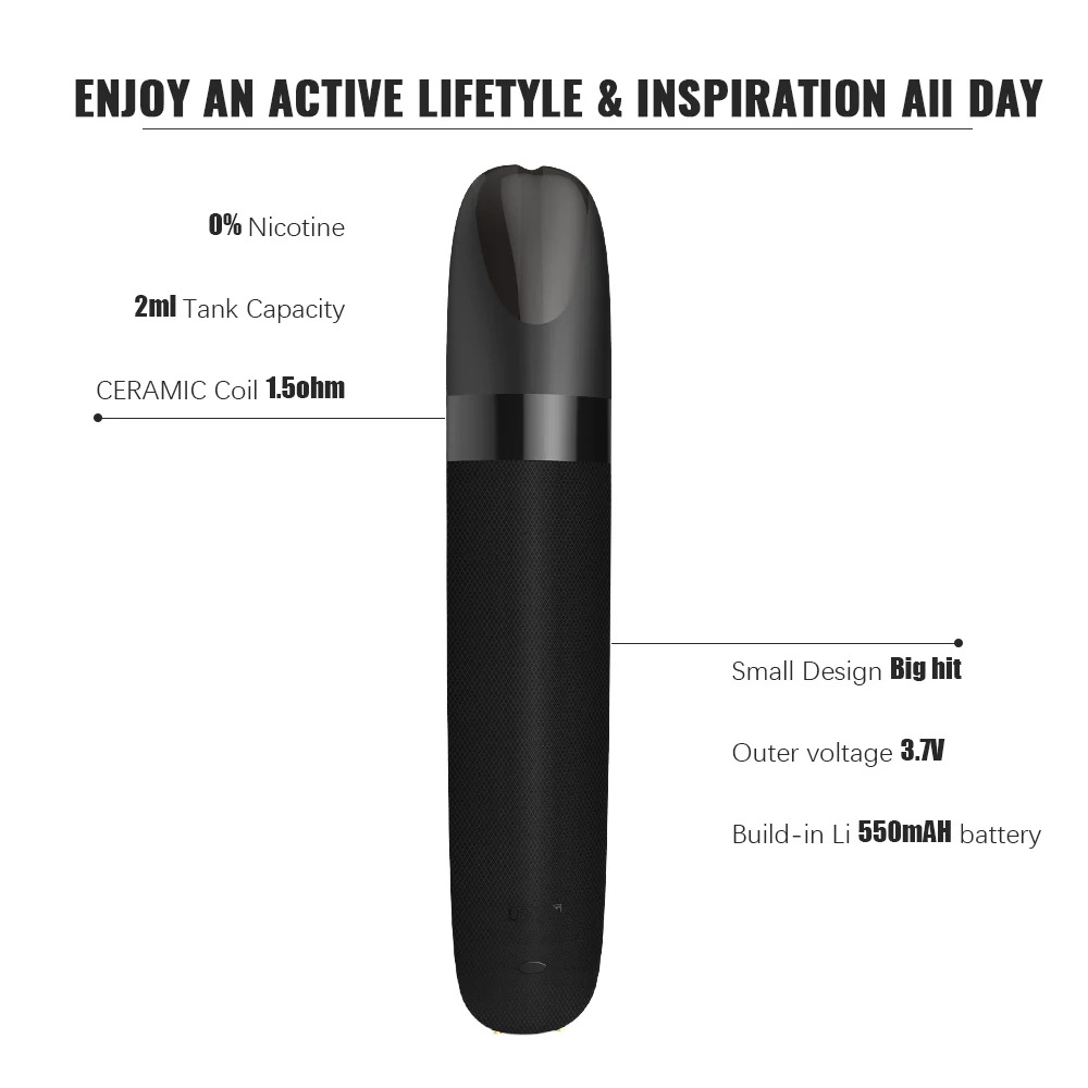 
high quality fashional suitable lady disposable starter pod kit 