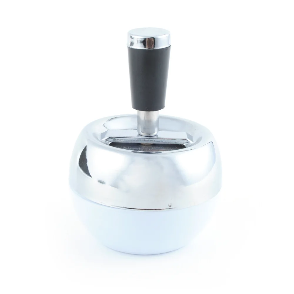 BEYOU Creative Outdoor Spin Metal Cigar Stainless Leather Ashtray Smoking Ash Tray With Lid