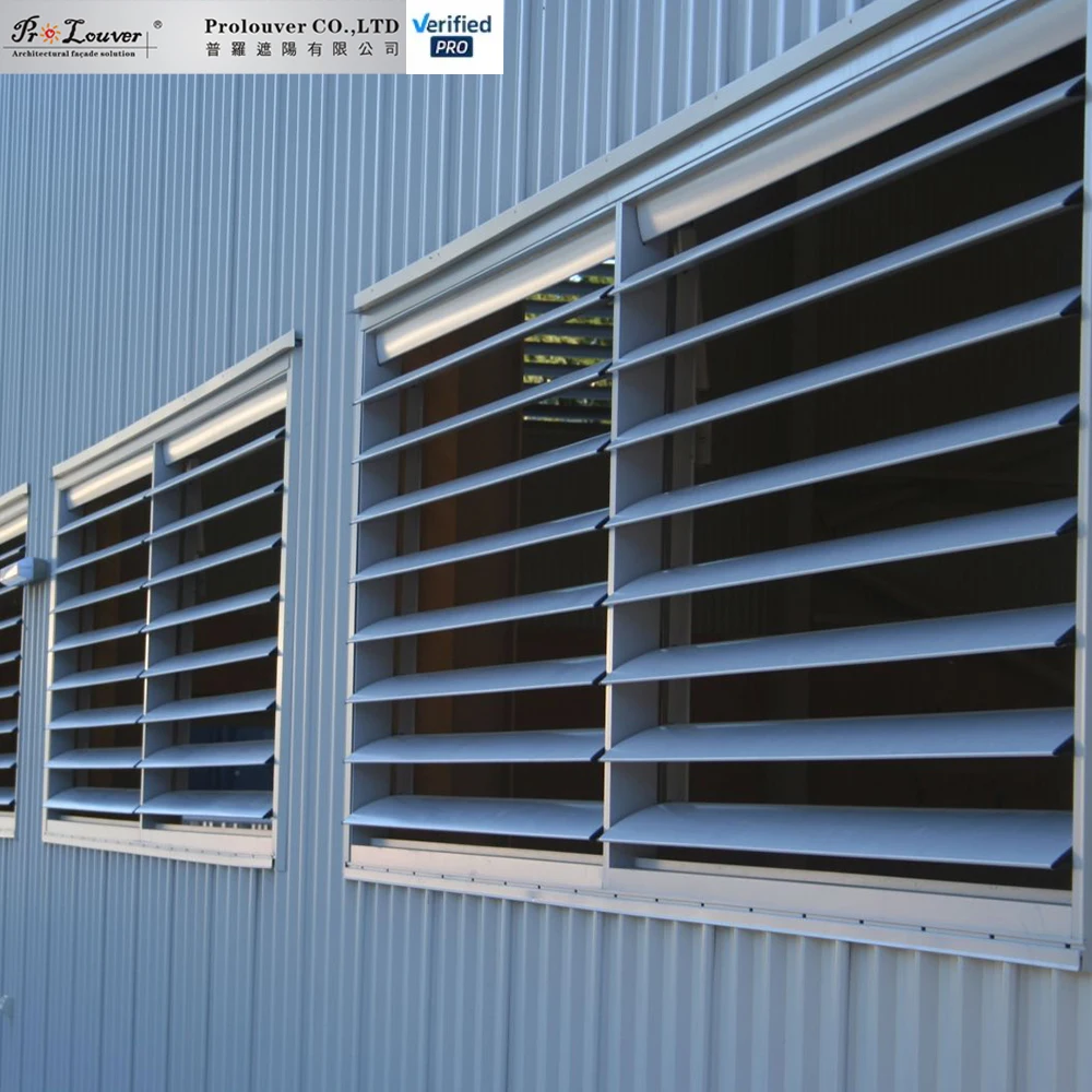 metal oval Aluminum sun louver Aerofoil profile aluminum louver for window facade