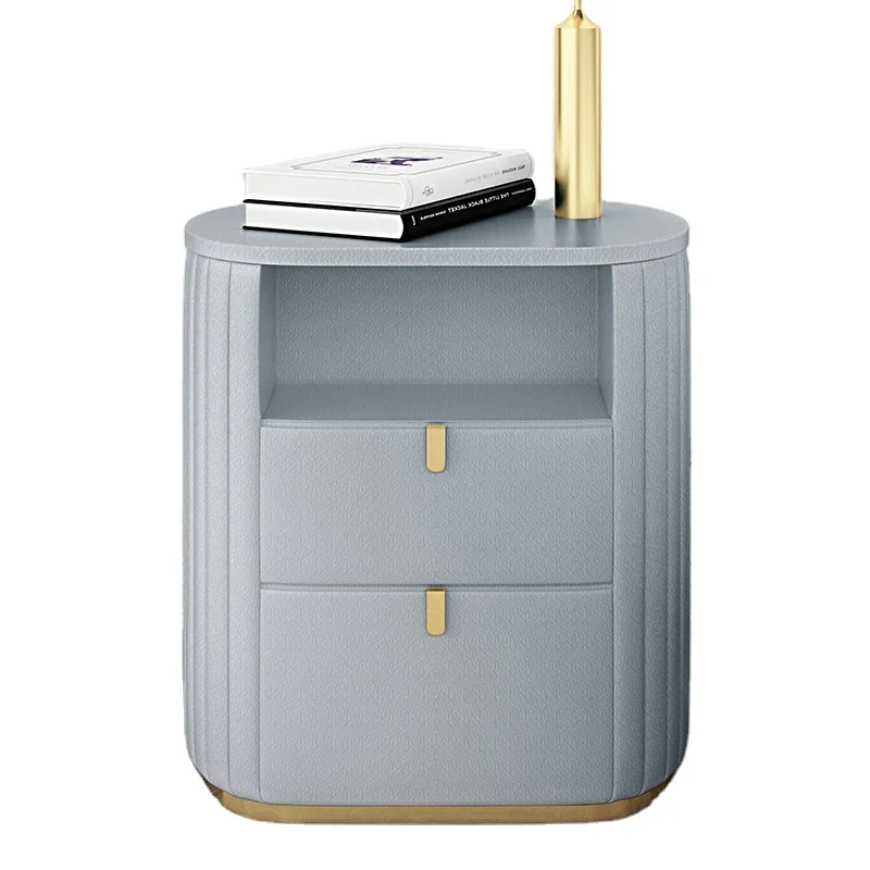 Hot Sale Bedroom Furniture Leather Storage Bedside Table Bedside Cabinet Nightstand Home Furniture Bedrome Furniture Modern