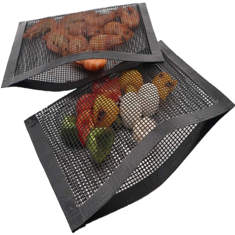 Reusable Non-stick PTFE Coated Fiberglass Fabric BBQ Grill Bag