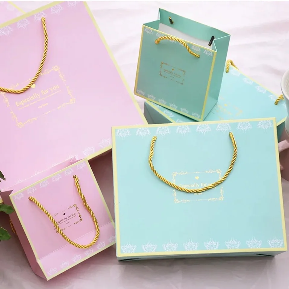 
Thin Food Packaging Square Bottom SOS Craft Paper Bag 