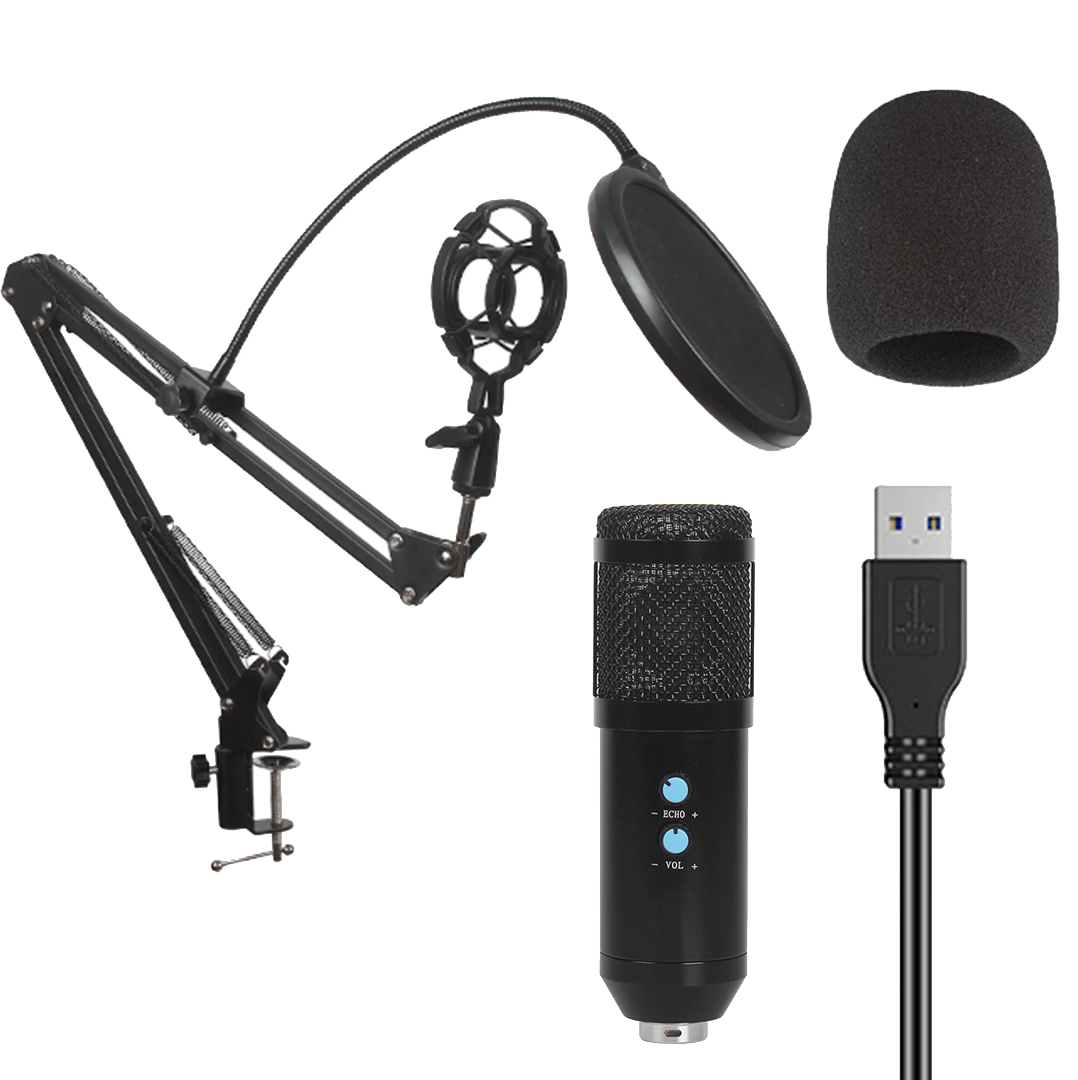 
Best podcasting mic GONSIN usb condenser microphone for studio 