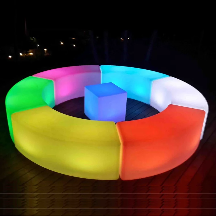 Valuable Illuminated Commercial Furniture LED Waiting