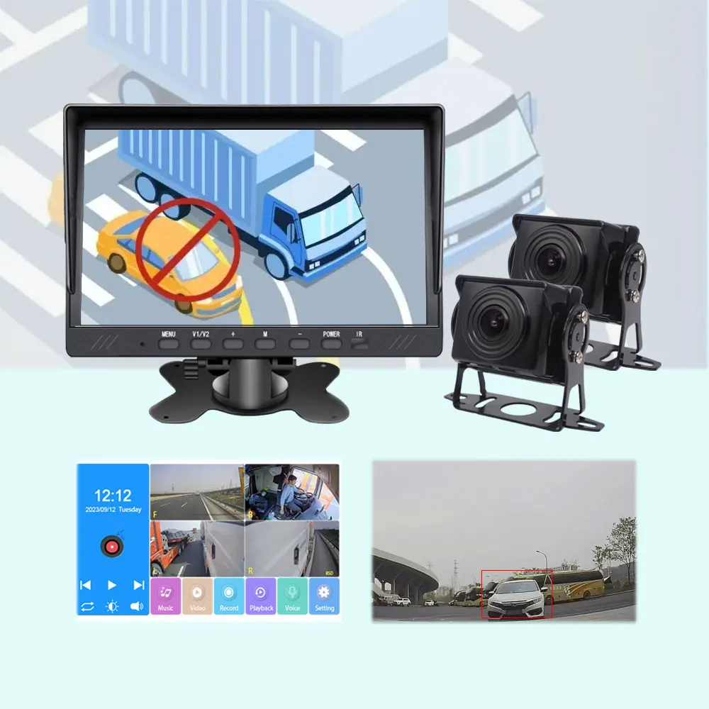 7 inch Ai Active Blind Spot Car Detection Truck Dvr Screen Monitor Camera Bsd System For Vehicle Pedestrian Detect And Warning