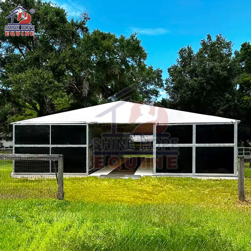 Durable and convenient solution free standing temporary horse stalls with top-of-the-line features