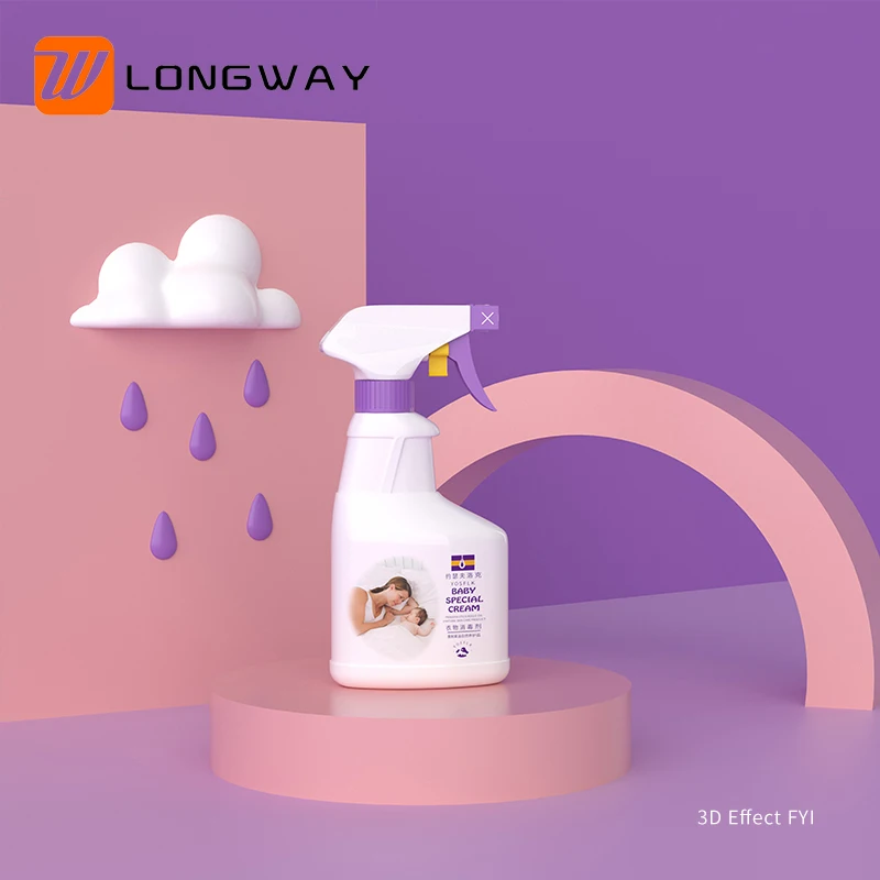 Plastic bottle packaging PETG fine spray bottle 300ml for kitchen cleaning home hygiene