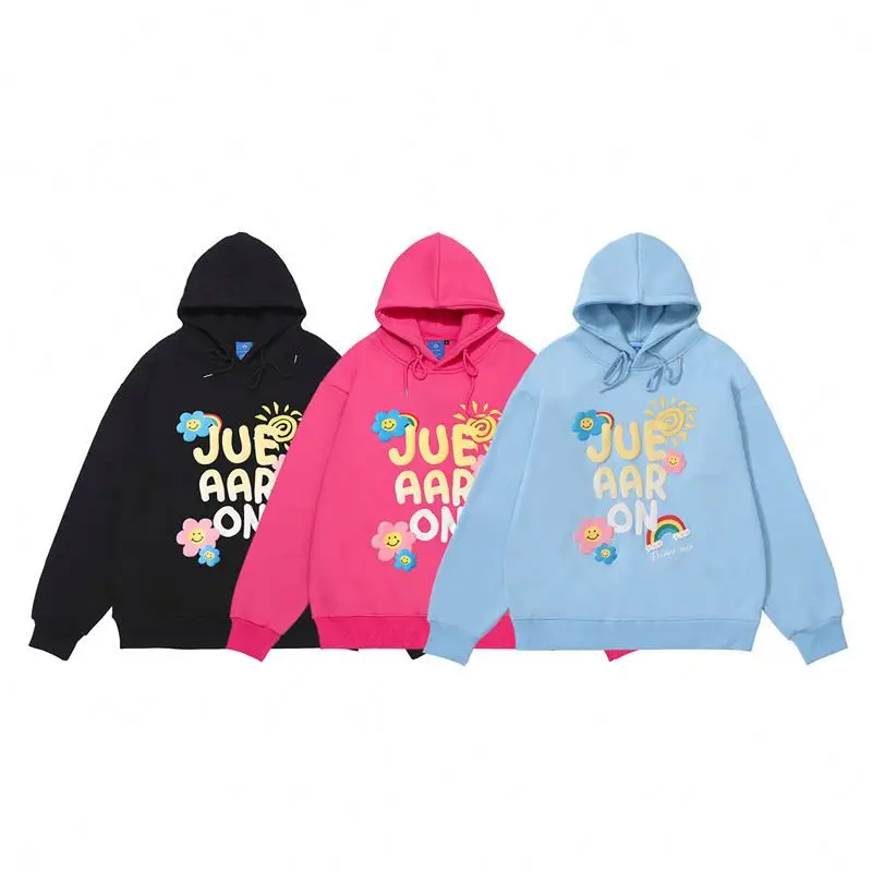 Newest Design Oversized High Quality Puff 3D Foaming Printing Hoodie Men Women