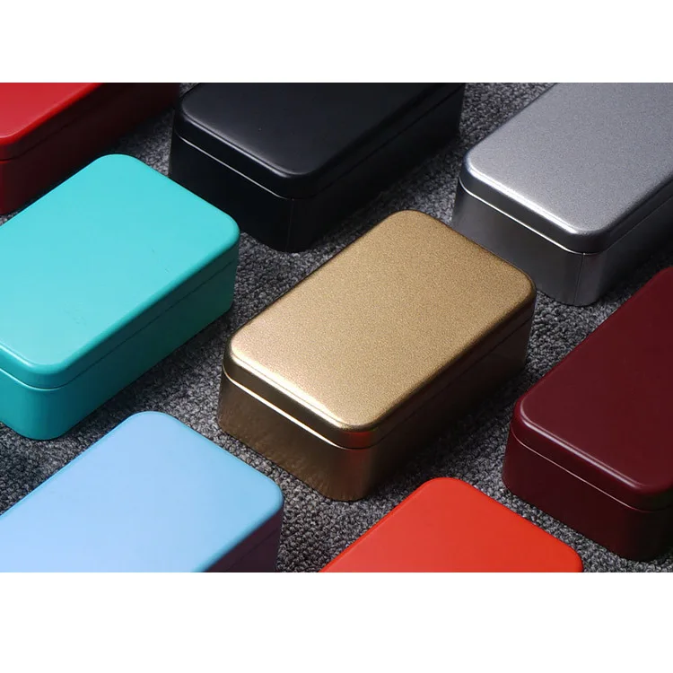 New Design Tin Cans in Bulk Rectangular Wholesale Airtight Tea Tin Box