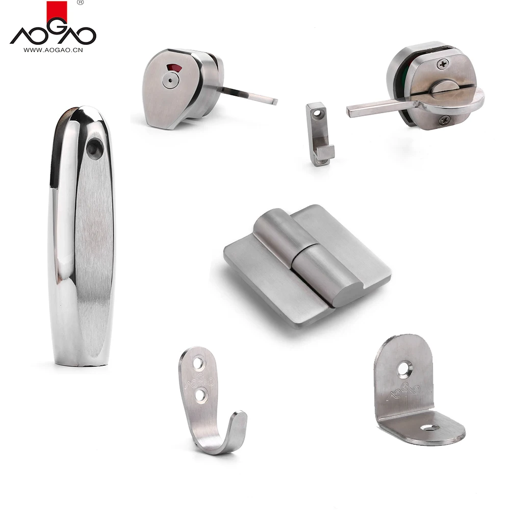 SS304 toilet cubicle hardware washroom accessories Toilet partition accessaries