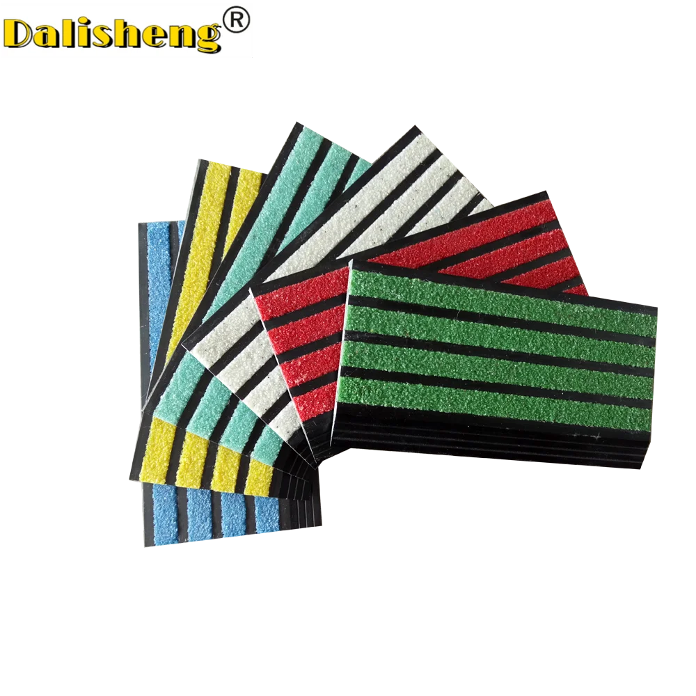 Fiberglass Stair nosing non slip strip step corner protector offshore platform FRP Carborundum anti-slip strip
