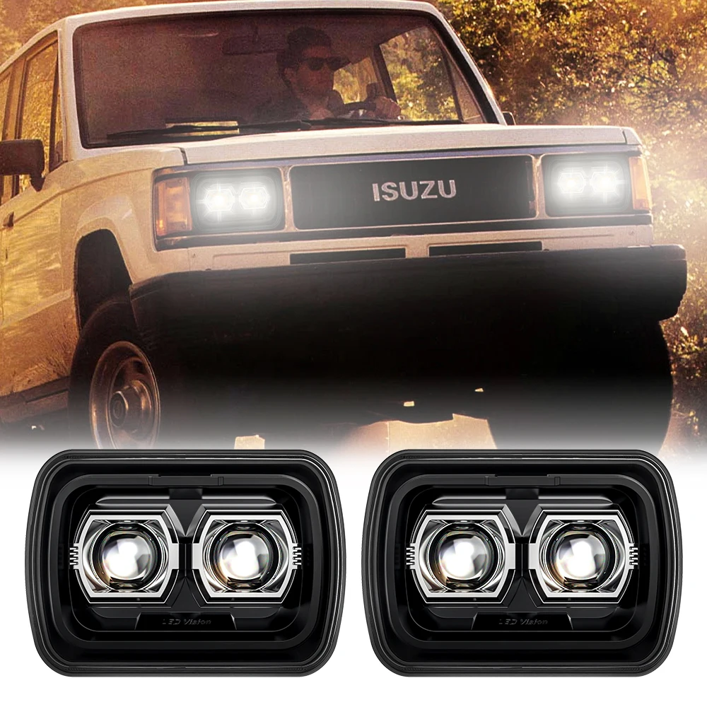 Auto Lighting System 5x7 7x6 h4 Led Headlight For Jeep DOT Approved 7X6 5x7 inch Led Sealed Beam Lights Led Square Headlights