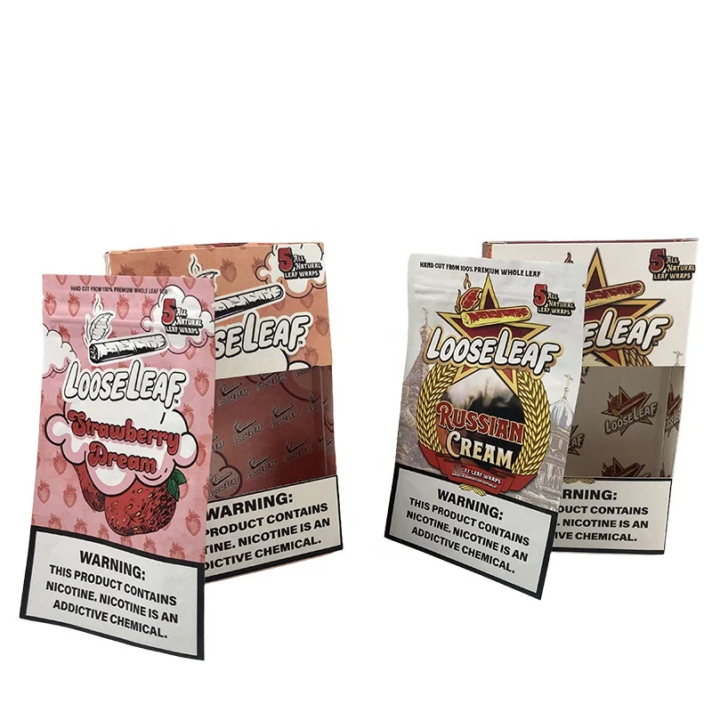 New Arrival Edible Mylar Bag With Display Box 3.5g Candy Herb Edible Grabba Natural Leaf Packaging Mylar Bag With Foldable Box