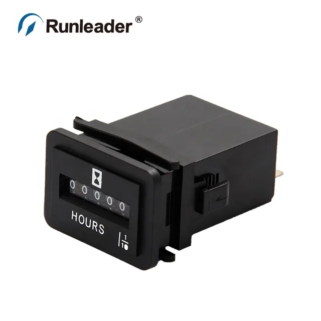 Runleader 12V 24V hour meter for Boat Marine Auto Truck Hour Meter Gauge Timer 36V 48V