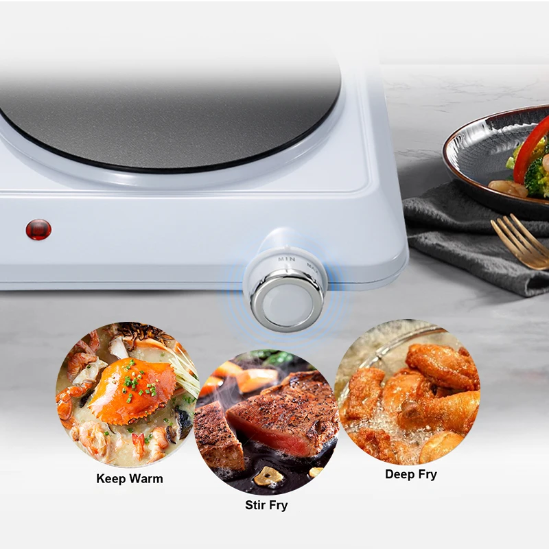 Safe heating high quality 2 burner stove electric hob ceramic stove heating plate with indicator light