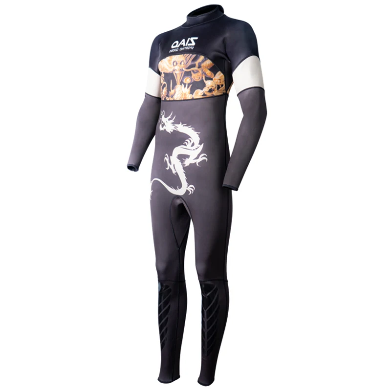 Sale plus size back zip full swim suit spearfishing bodysuit glue black neoprene men surfing freediving yamamoto wetsuit