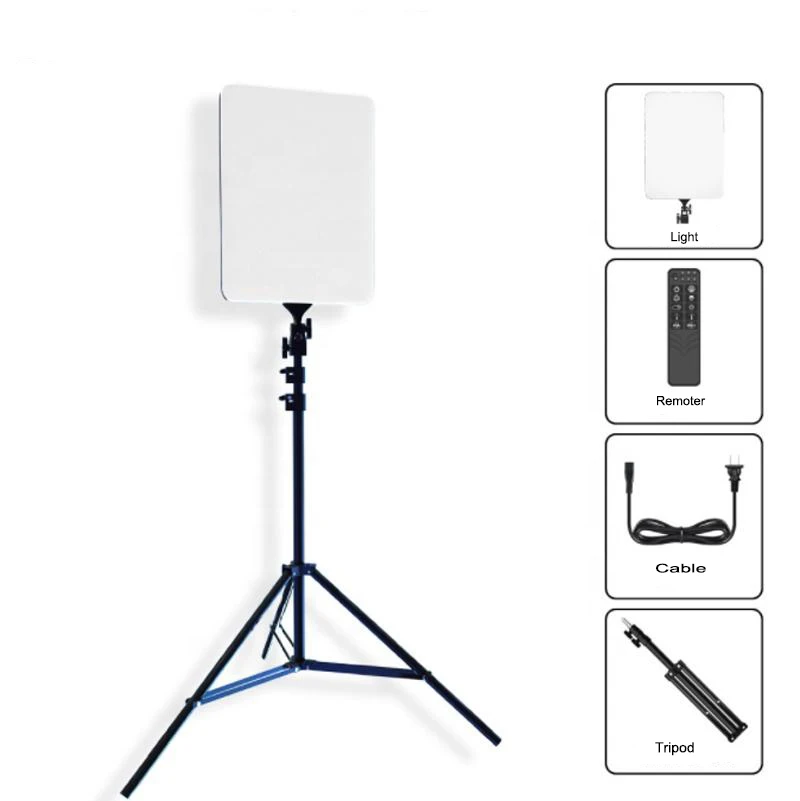 19 inch Live Stream Taking Photos Flat Studio Video Lighting Photography LED Flat Light Film Shooting Studio Video Panel Lamp