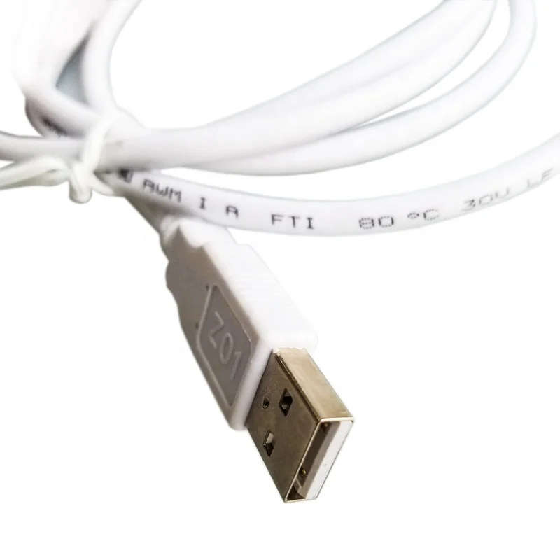 USB 2.0 A type Male to mini USB 5P B Male cable assembly, with ferrite core,with individual PE bag