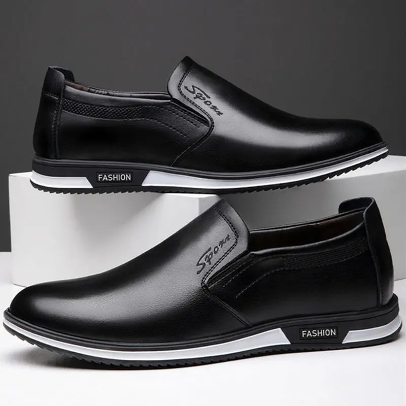 New model genuine leather mens casual dress shoes Low price Wholesale factory shoes