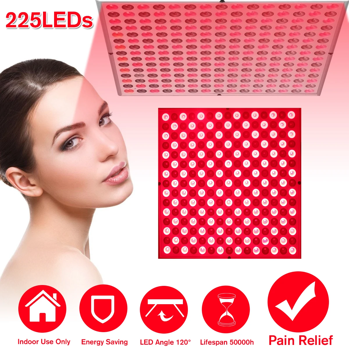 Red Light Therapy Devices for Face Body 45W 660nm 850nm Near Infrared Panel for Muscle  Waist Pain Relief