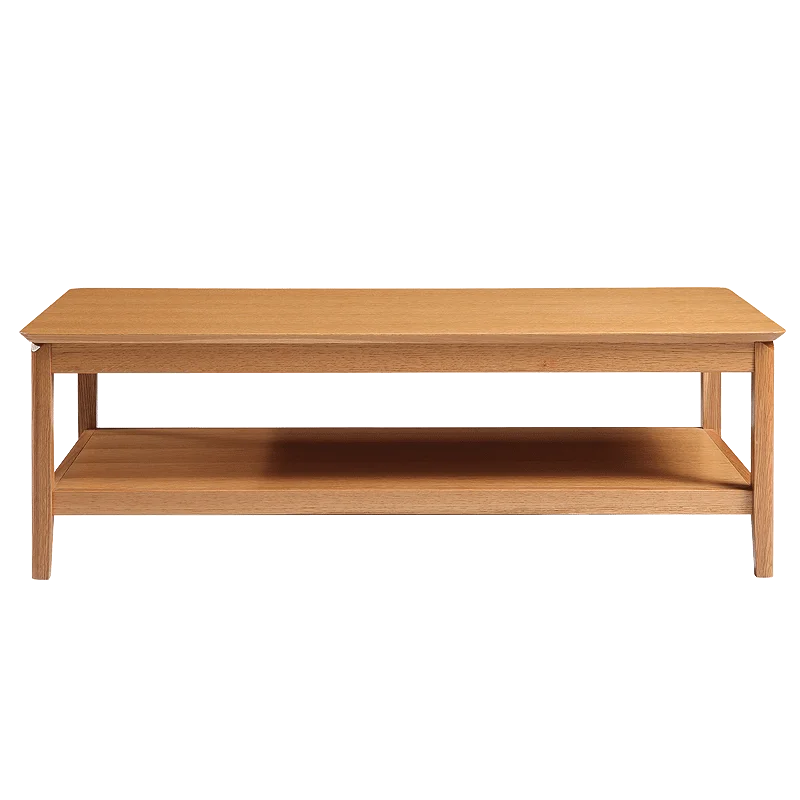 Modern design rectangular center table for living room furniture natural oak wooden coffee table