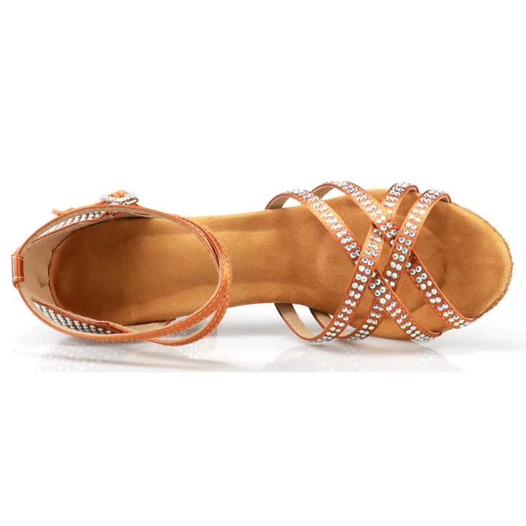 Professional dance High Heels Shining sandal Crystal Rhinestone Ladies latin dance shoes