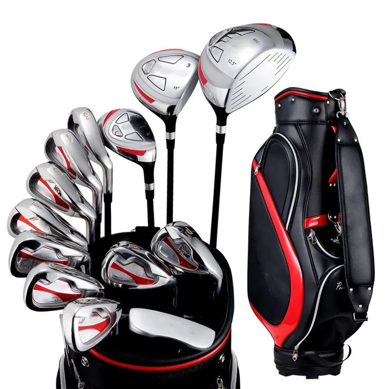 High quality professional men golf clubs alloy carbon fiber set durable fashion with stand bag male golf club