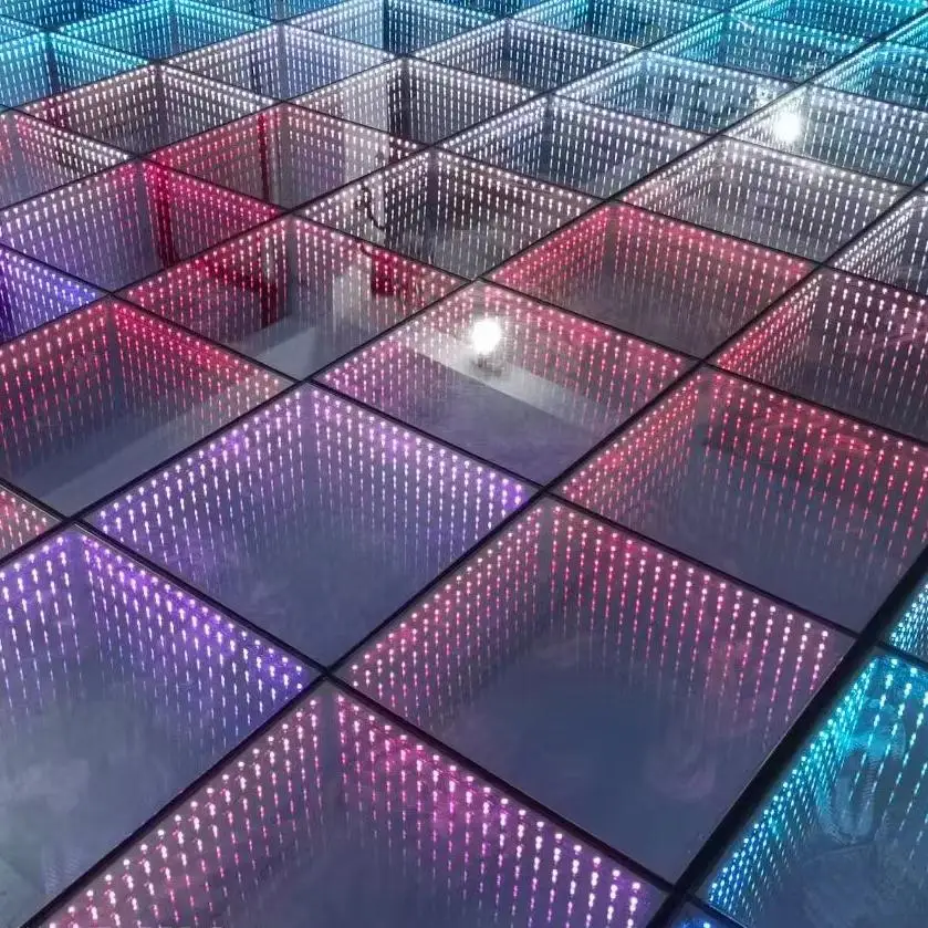 Mitushow Sale Display Panels Ip62 Waterproof Dmx Infinity Magnetic Interactive 3D 3D Led Dance Floor