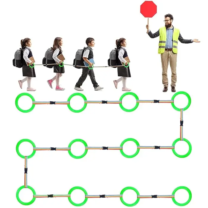 Kids Walking Rope with Handles Kindergarten Leash Preschool Daycare Rope for Kids Daycare walk School Nursery Outdoor Supplies