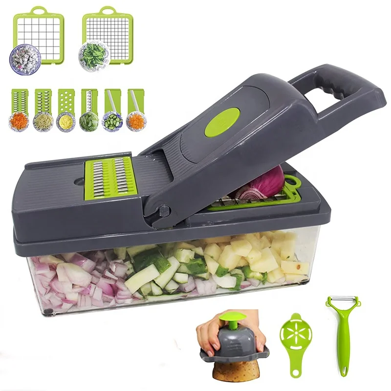 Multifunction Kitchen Gadgets Fruit Veggie Food Chopper Onion Slicer Potatoes Grater Manual Cutter