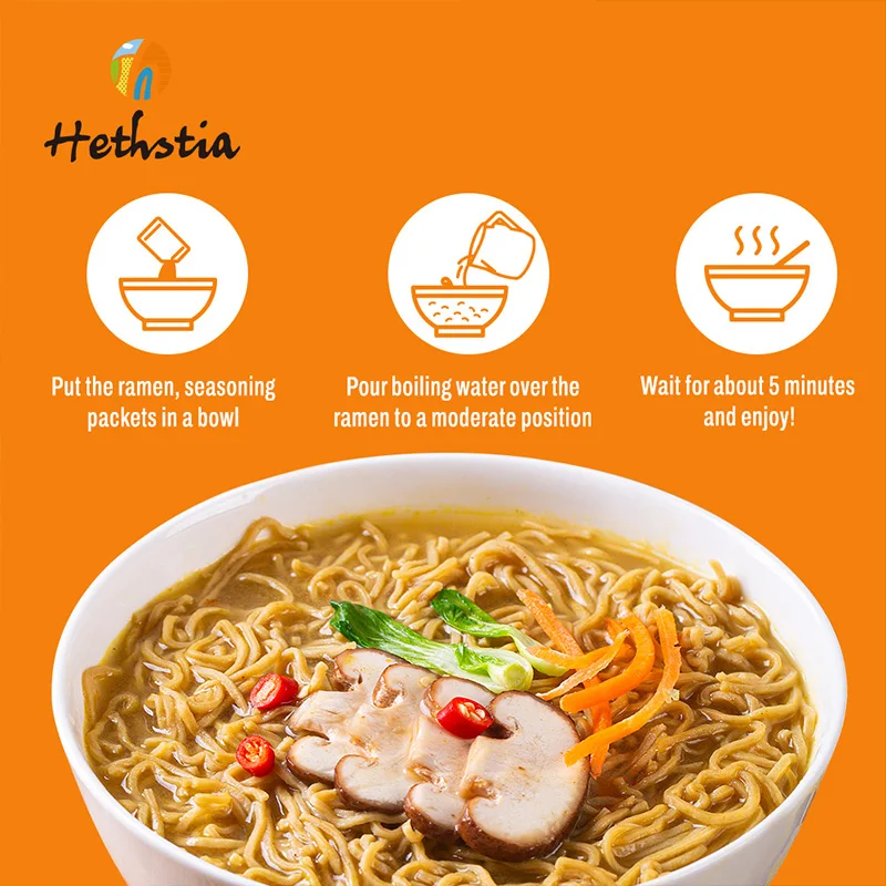 Chicken Flavor Delicious Keto Friendly Low Carb Ramen Instant Meals Healthy High Protein Noodles