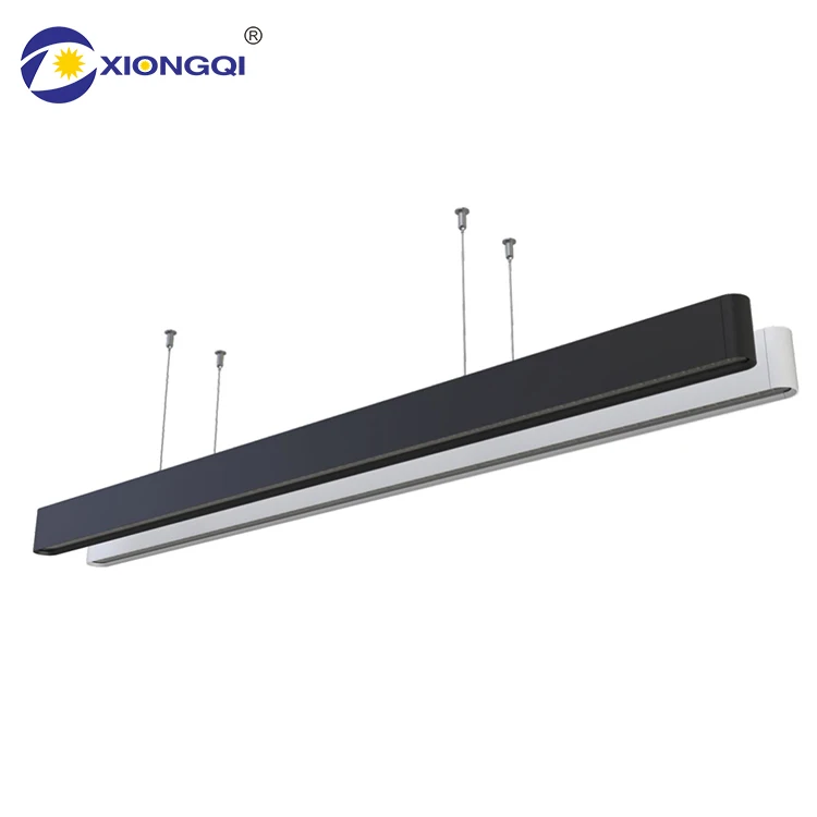 DIY Shape Aluminum PMMA Lens Ceiling Track Suspension 40 50 60 Watt Commercial Linear Led Pendant Light
