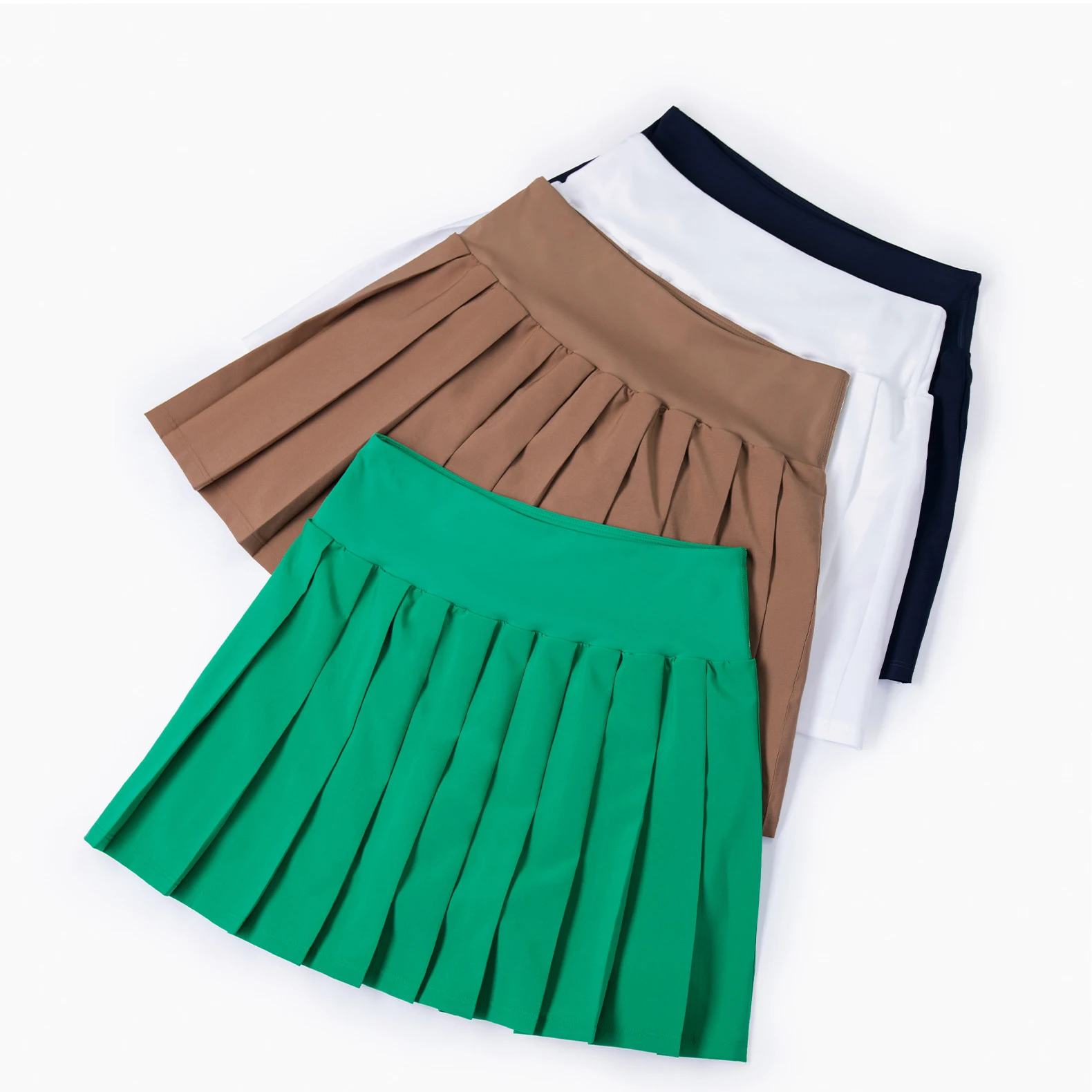 Hot Selling  pleated Yoga skirt  2 in 1 Anti-glare Badminton lulu Tennis Skirt All-in-one Fitness Running Sports Skirt