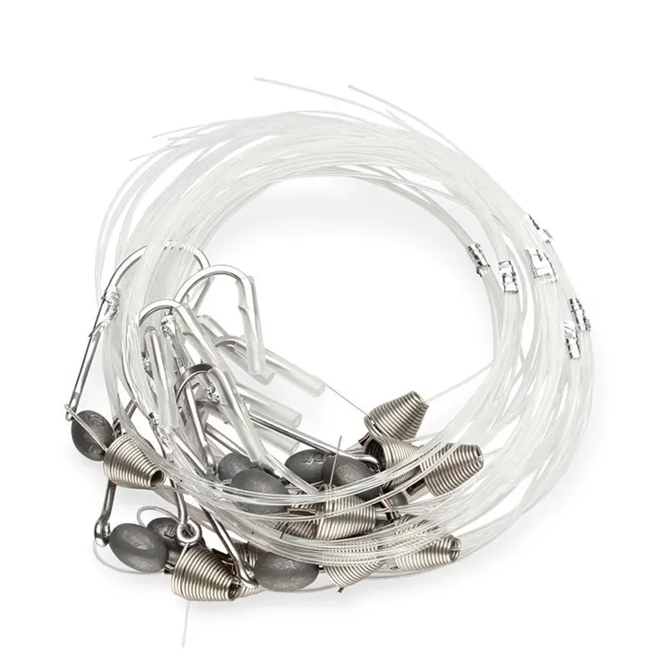 New Sea ballyhoo rig hooks double barrel crimp sleeves tuna fishing hooks big game fishing hooks