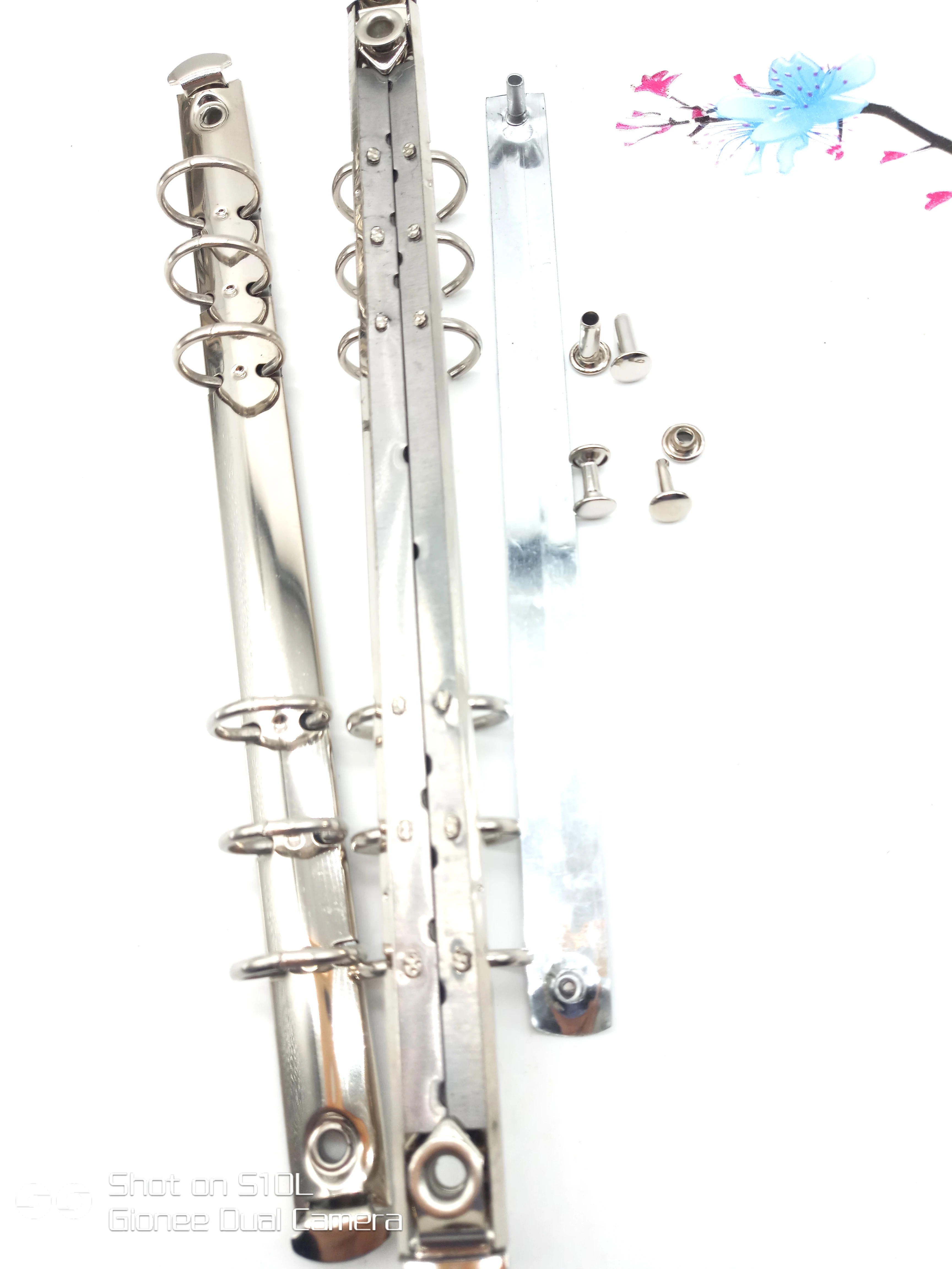 factory supplies round ring metal 6 ring binder file clip/ ring binder folder clip/ stationary file clip