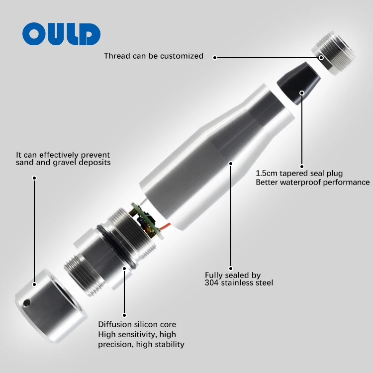 OULD PT-928 Water Level Meter 100M Submersible Measure Tank Water Level Alarm Gauge Sensor Transmitter