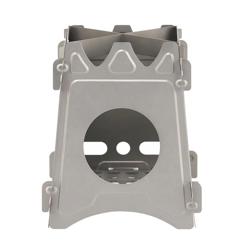 Titanium Wood Burning Stove Portable Backpacking Camping Outdoor Firewood Furnace Lightweight Picnic Survival Camping Stove