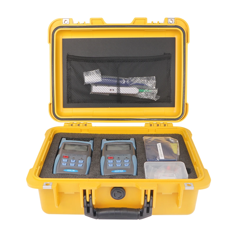 FCST210407 Deluxe Quad Optical Loss Fiber Optic Test Toolkits For FTTH FTTX Telecom Network Repair And Accepting