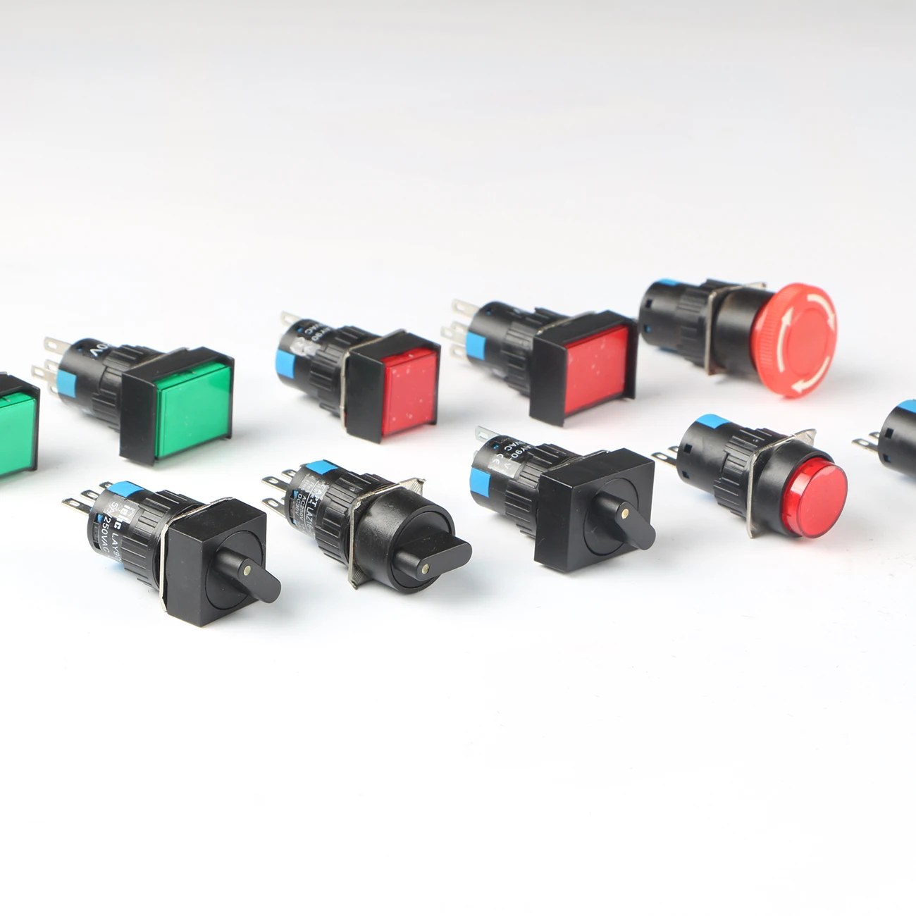 Iehc LA42-11YH series high quality switch, red and green double button switch, button with light