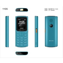 DINGFENG Factory Price 1.7INCH GSM Cell Phone Dual SIM Card Quad Band Camera Mobile Phone Tecno 1105