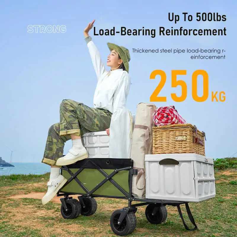 Outdoor Garden Beach Camping Hand Carts Trolley Cart Collapsible Foldable Folding  Wagon Cart  Camping Wagon